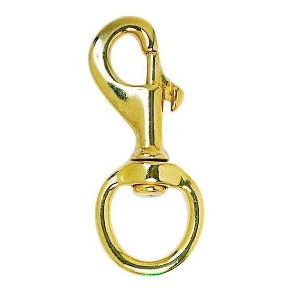 Annin Flagmakers Snap Hook,3 5/8 in,Brass,Gold 802710