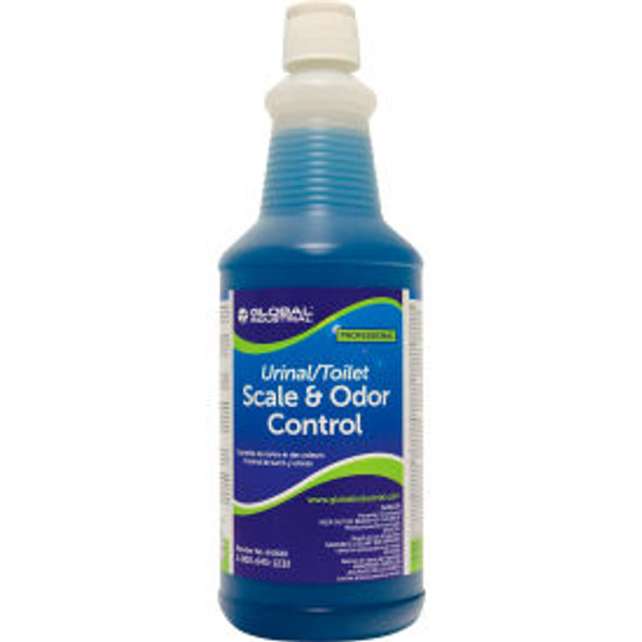 Global Industrial Urinal/Toilet Scale & Odor Control 1 Quart Bottle 12/Case