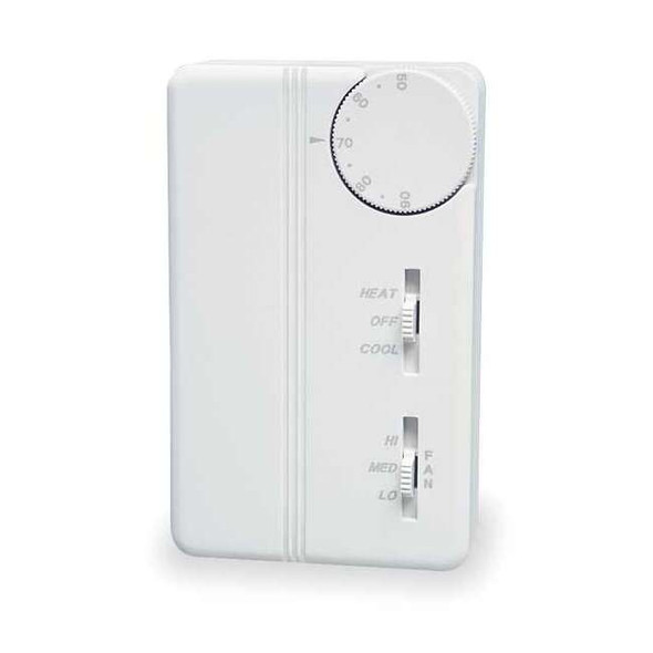 Peco Fan Coil Tstat Analog,4 Pipe,24-277V AC TA155-046