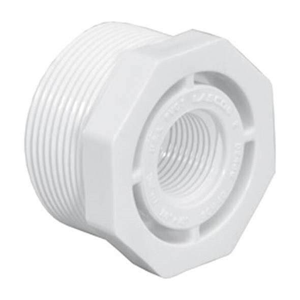 Westlake Pipe & Fittings Reducing Bushing, 1/2 x 1/4 in,NPT, PVC 439072
