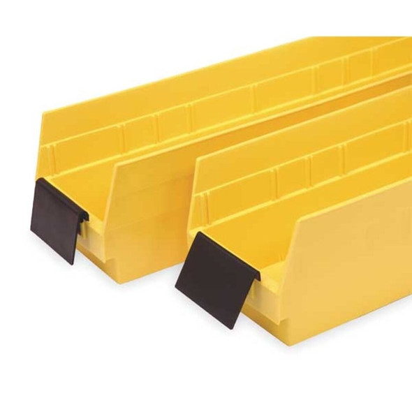 Quantum Storage Systems Black Plastic Label Holder, 4 in L, 2 1-4 in W ELH445