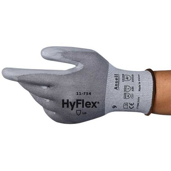 Ansell Cut Resistant Gloves,A4,Gray 7,PR 11-754