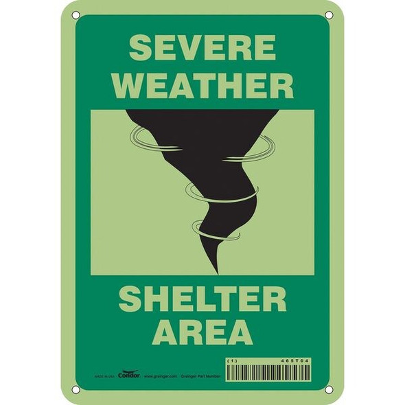 Condor Safety Sign,7" Wx10" H,0.070" Thickness 465T04