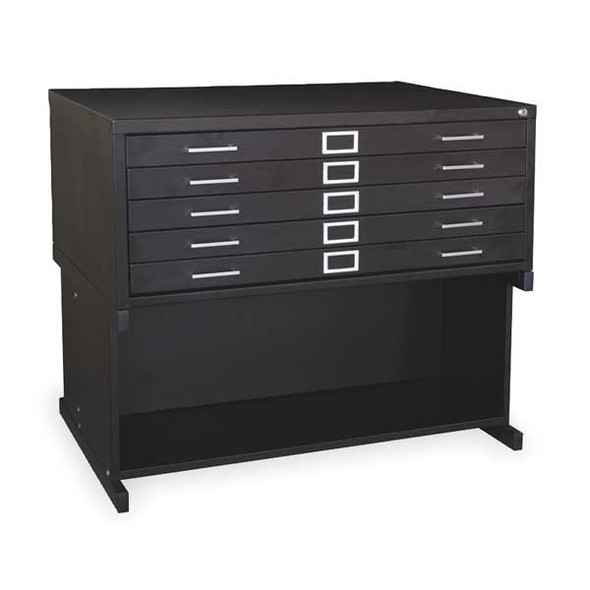 Manufacturer Varies Flat File Cabinet Base, Open Base, Black 2CLE5