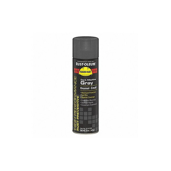 Rust Preventative Spray Paint, Dark Machine Gray, Gloss, Solvent, 15 oz