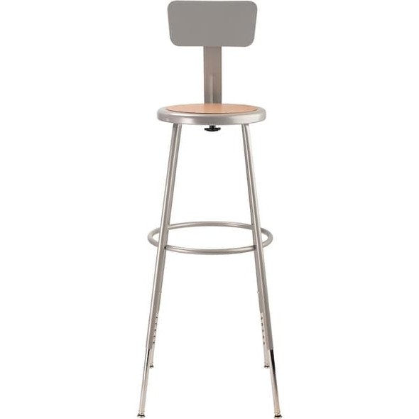 National Public Seating Round Stool,Adjustable Legs,Gray,44"H 6230HB National Public Seating Round Stool,Adjustable Legs,Gray,44"H 6230HB