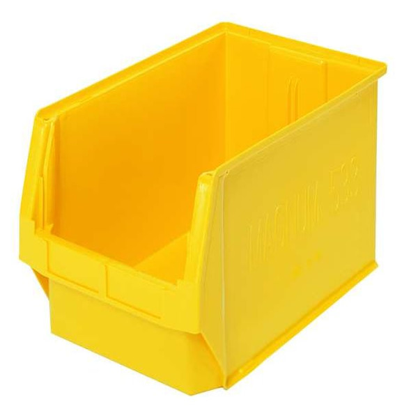 Storage Bin, Polyethylene, Red, 11 7/8 in H, 18 3/8 in W, 19 3/4 in L