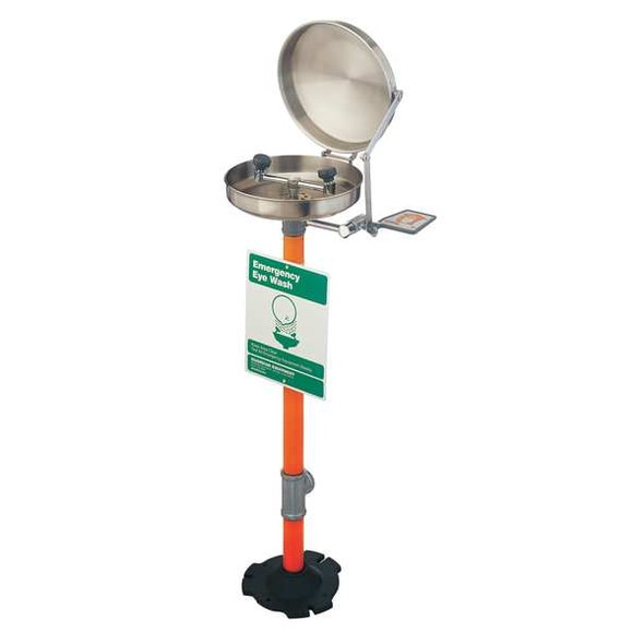 Guardian Equipment Plumbed Eyewash, Floor Mount, Plumbed, 38 in H., 16 in W G1825BC