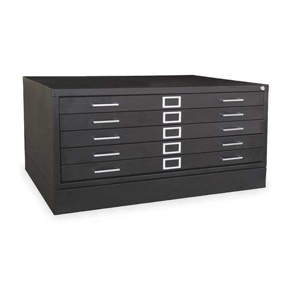 Manufacturer Varies Cabinet,Flat File,5 Drawer,Black 2CLC2