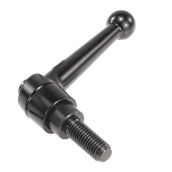 Adjustable Handle, Size: 4 M12X70 Zinc, Black Satin, Comp: Steel