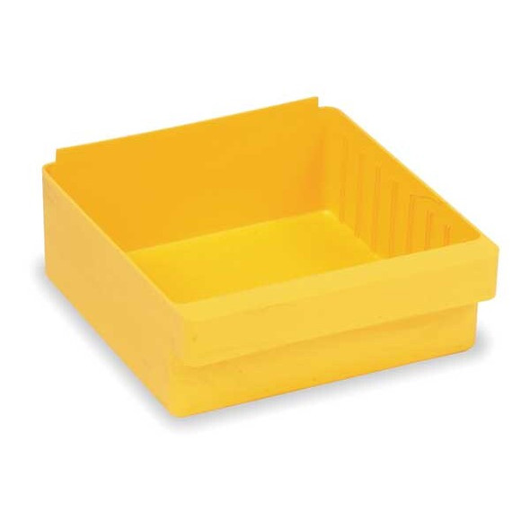 Quantum Storage Systems Drawer Bin,Yellow,Polystyrene,4 5/8 in QED801YL