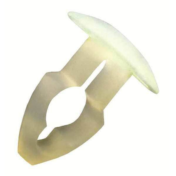 Push-In Rivet, Dome Head, 0.24 in Dia., 33/64 in L, Nylon Body, 25 PK