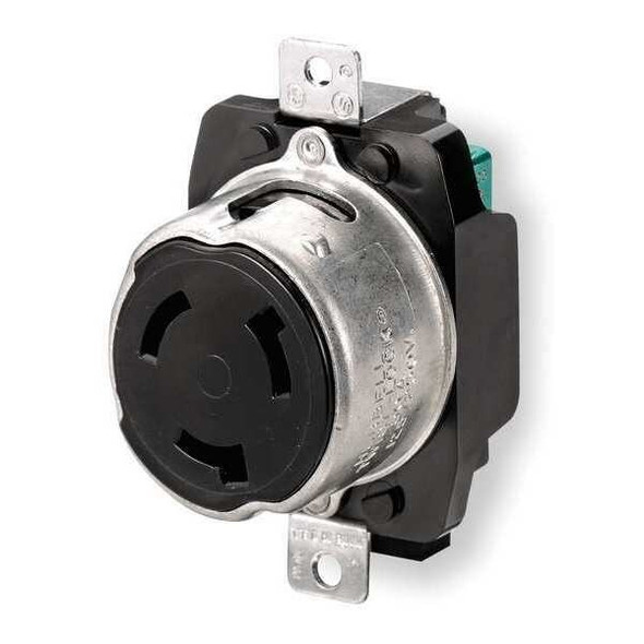 Hubbell Wiring Device-Kellems Lck Recept,50 A;Yllw;Thrmpl,NoNEMA,1Gng HBL63CM69