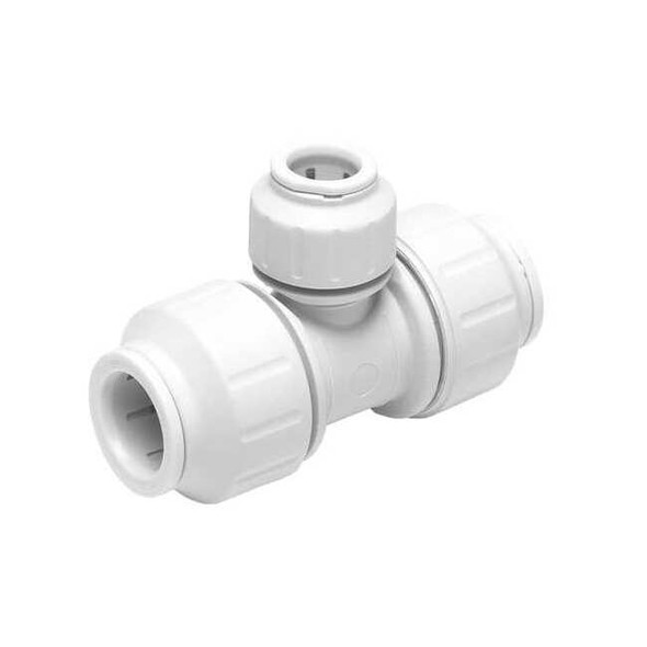 John Guest Tee, Plastic, Push-Fit 3/4", 3/4", 1/2" PEI3028A