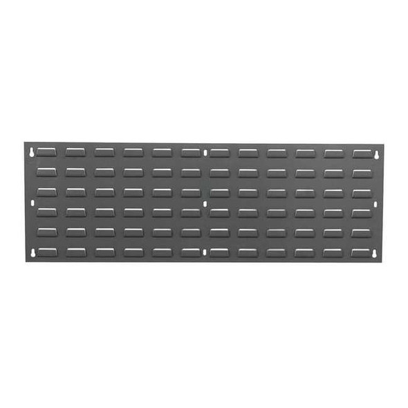 Steel Louvered Panel, 1/4 in D x 12 in H x 36 in W, Gray