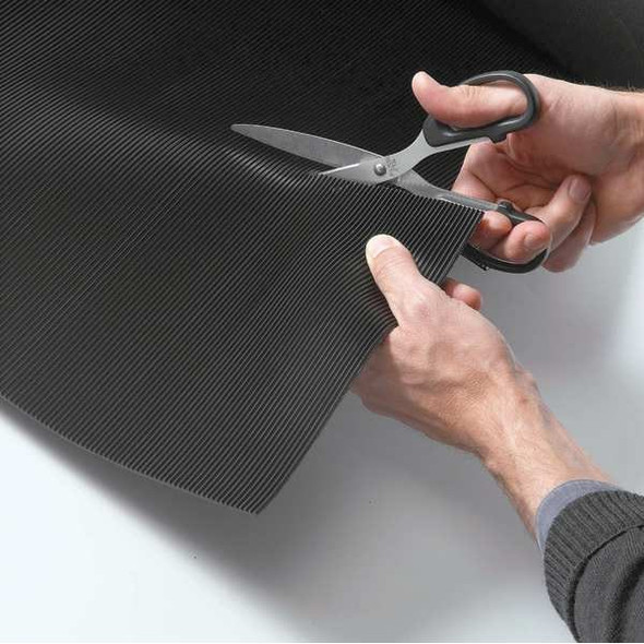 Notrax Traction Runner, Vinyl, 3/8 in Thick, Black, 3 ft W x 150 ft L 730C0036BL150