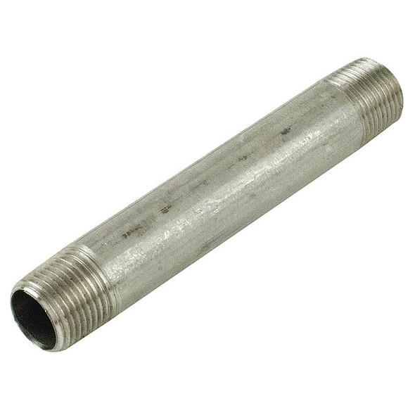 1/8" MNPT x 8" TBE Stainless Steel Pipe Nipple Sch 40