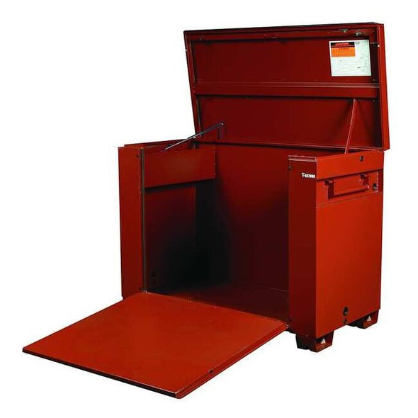 Drop-Front Jobsite Box, Brown, 60 in W x 31 in D x 45 in H