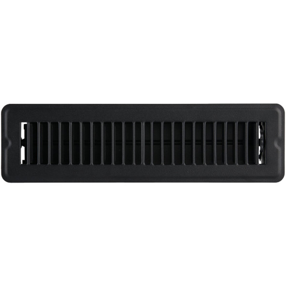 Home Impressions 2-1/4 In. x 12 In. Matte Black Steel Floor Register