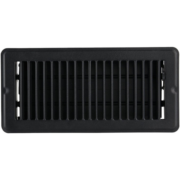 Home Impressions 4 In. x 10 In. Matte Black Steel Floor Register 1FL0410MB-NH 477547