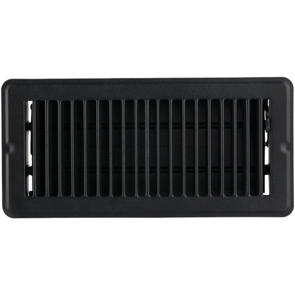 Home Impressions 4 In. x 10 In. Matte Black Steel Floor Register 1FL0410MB-NH 477547