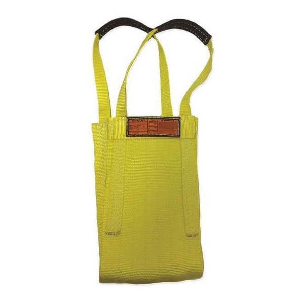 Synthetic Web Sling, Type 9, 8 ft L, 12 in W, Nylon, Yellow