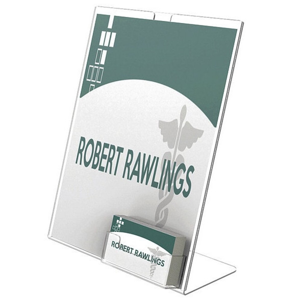 Deflecto Sign and Business Card Holder,8-1-2x11 590601GR