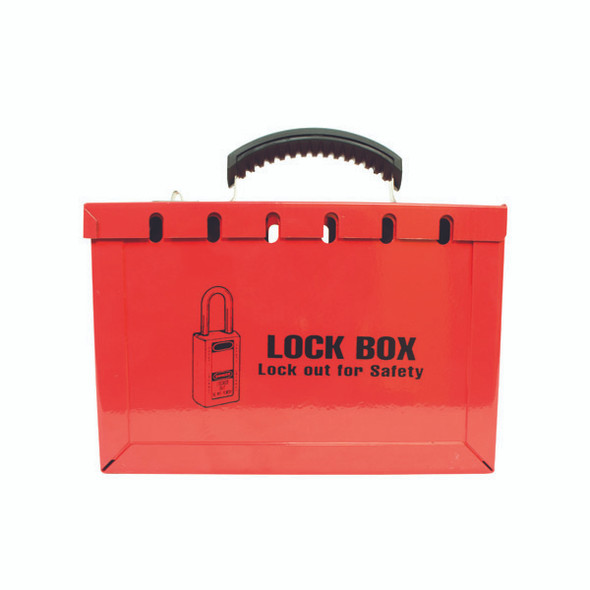 TruForce™ Lock Box, 12 Lock, Red, 1/Each
