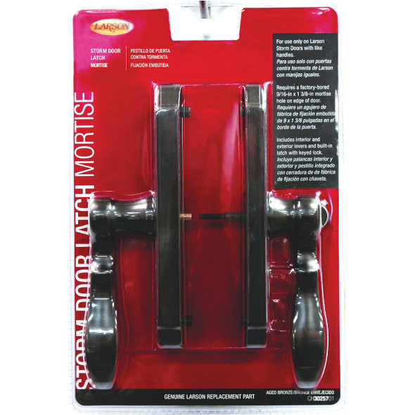 Larson M2 Aged Bronze Strom Door Leverset