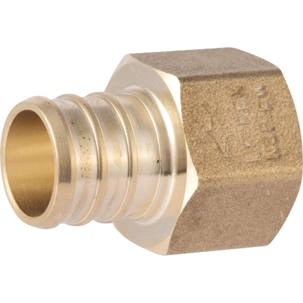 SharkBite 3/4 In. Barb x 1/2 In. FIP Brass PEX Adapter UC092LFA