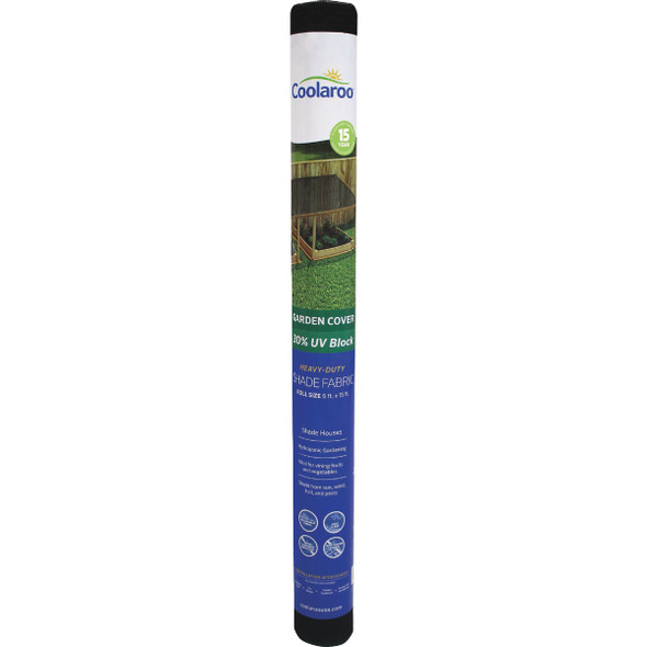 Coolaroo 6 Ft. W. x 15 Ft. L. Black 30% UV Sun Screen Fabric 457969