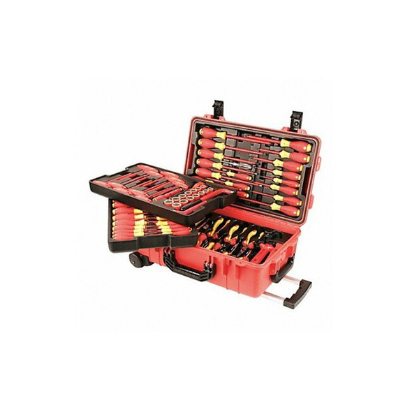 Wiha 80 pc Insulated Tool Set, SAE, Rolling Tool Case 32800