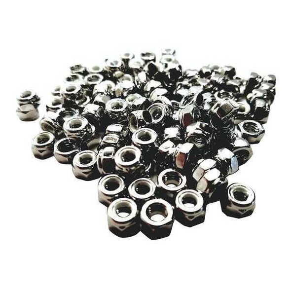 Nylon Insert Lock Nut, M12-1.75, 316 Stainless Steel, Not Graded, NL-19, 12 mm Ht, 25 PK