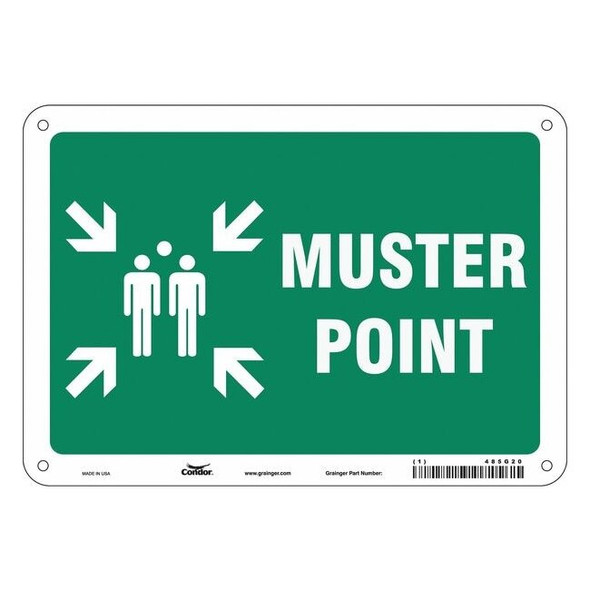 Safety Sign, 7 in Height, 10 in Width, Aluminum, Vertical Rectangle, English