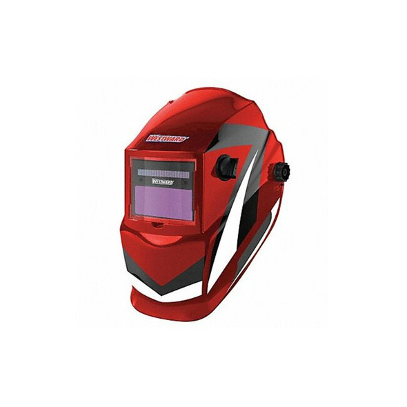 Westward Auto Dark Welding Helmet, Shade 4, 9-13, Black/Red/White 22XX41