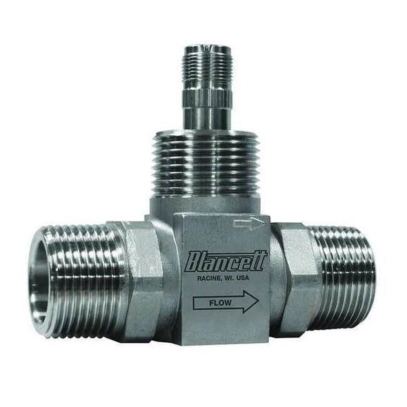 Blancett Flowmeter, Turbine, 50GPM, 1 In MNPT B111-110