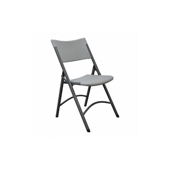 Manufacturer Varies Folding Chair,Blow Molded,Gray,300 lb. 13V429