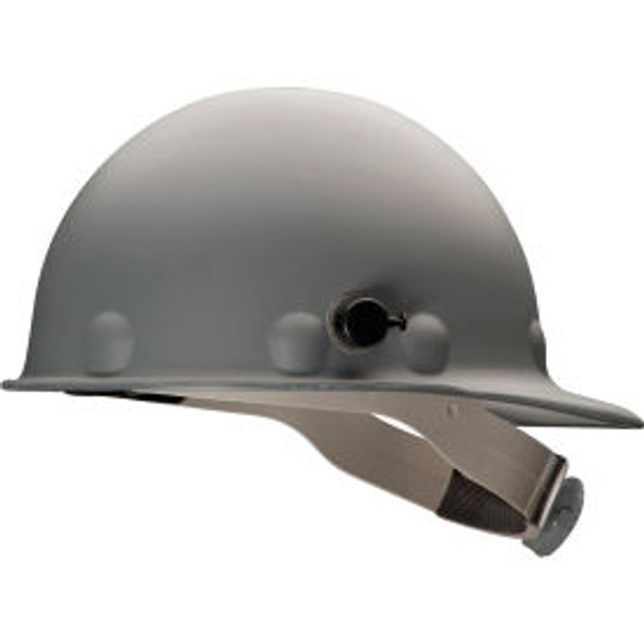 Honeywell Fibre-Metal Cap Style P2 Hard Hat Gray 8pt-Ratchet Suspension Fibergla