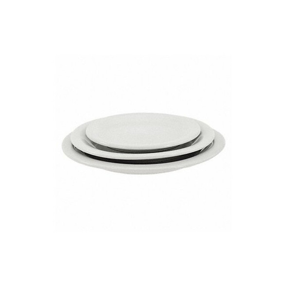Crestware Plate, 10-3/8", Ceramic Bright White PK12 ALR46