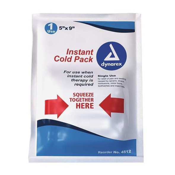 Dynarex Instant Cold Pack,White,5inL x 9inW,PK24 4512