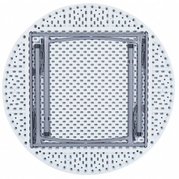 Round Folding Table, 60" W, 29-1-2" H, Blow-molded plastic Top, Speckled Gray  BT-60R
