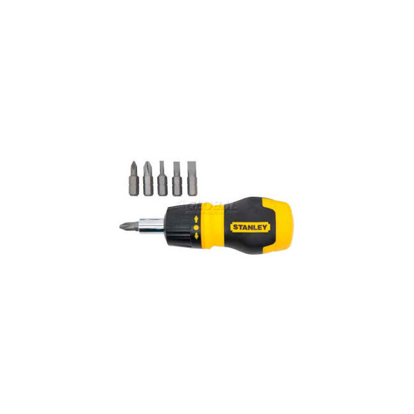 Stanley 66-358 7 PC. Stubby Phillips & Slotted Multi-Bit Ratcheting Screwdriver