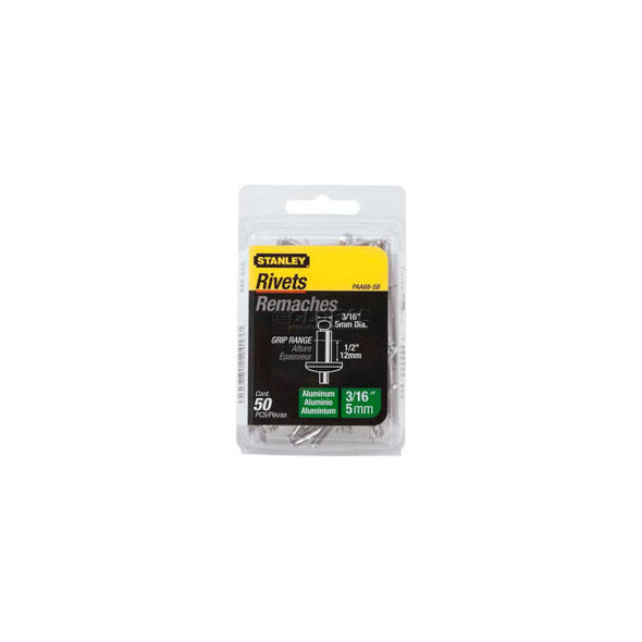 Stanley PAA68-5B Aluminum Rivets 3/16"" x 1/2"" 50 Pack