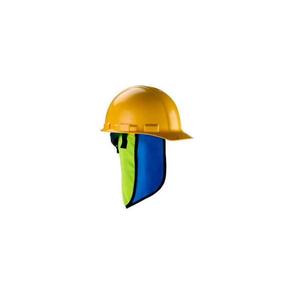 Ergodyne Chill-Its Evap. Hard Hat Neck Shade w/ Built-In Cooling Towel Lime 1252
