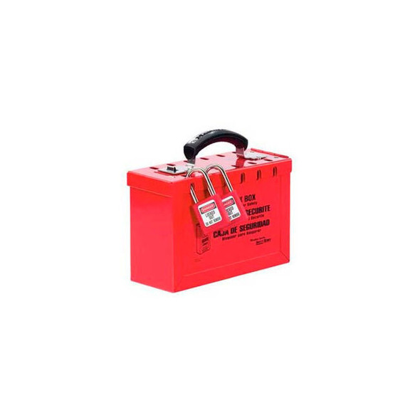 Master Lock Latch Tight Group Lock Box Portable Red 498A