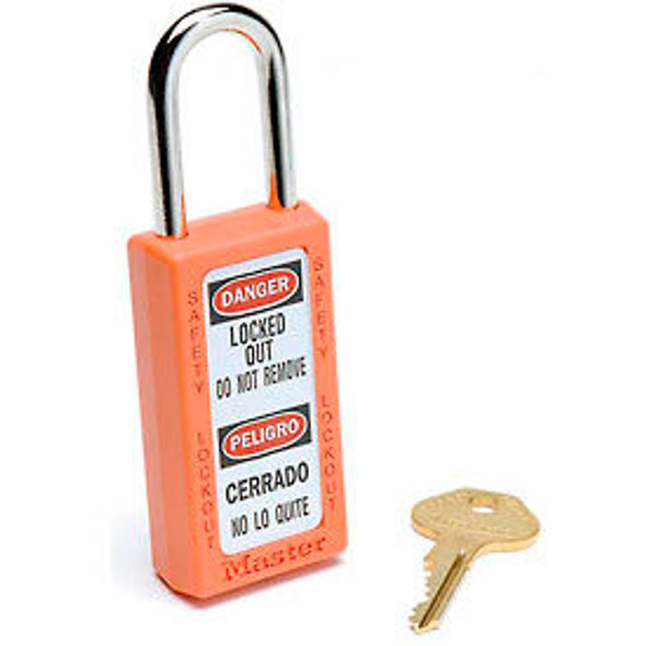 Master Lock Safety 411 Series Zenex Thermoplastic Padlock Orange 411ORJ