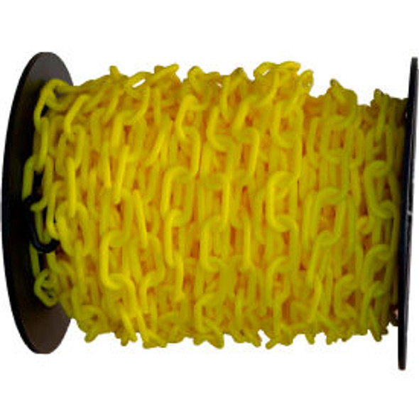 Mr. Chain Plastic Chain Barrier On A Reel 2""x125'L Yellow