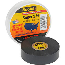 3m Scotch Super 33+ Vinyl Electrical Tape 3/4"" X 76' Black