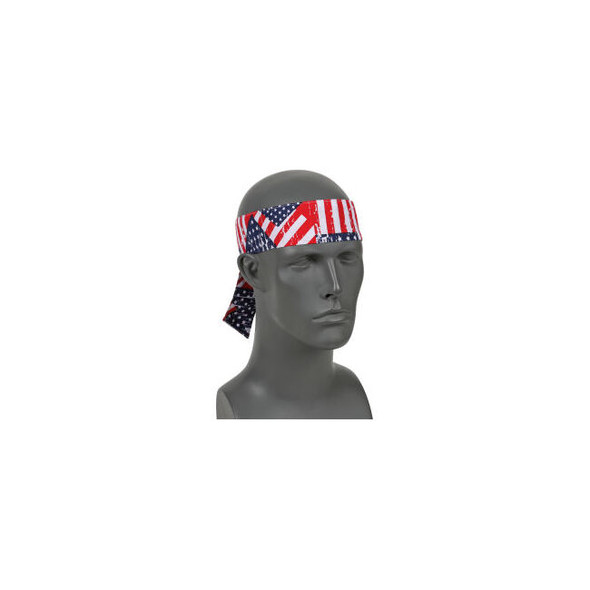 Ergodyne Chill-Its 6700 Evaporative Cooling Bandana - Tie Stars/Stripes One Size