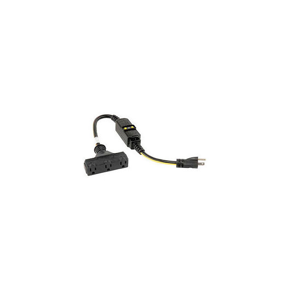 Waterproof In-Line GFCI To Pow-R-Block 15A 2' 12/3 Gauge Cord
